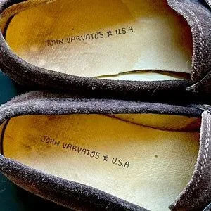 John Varvatos ⭐️ USA designer Suede Deep Brown Loafers Sz 1OM JOHN VARVATOS Sz. 9.5 Loafers Dress Shoes Suede Dark Brown  main image 3